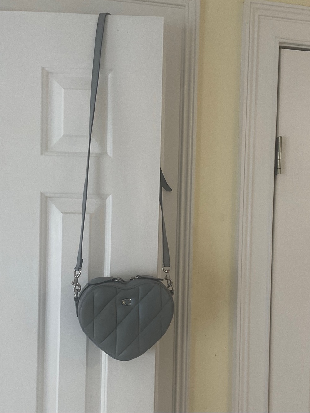 Coach Quilted Heart Crossbody Bag in Gray - Charming Designer Style